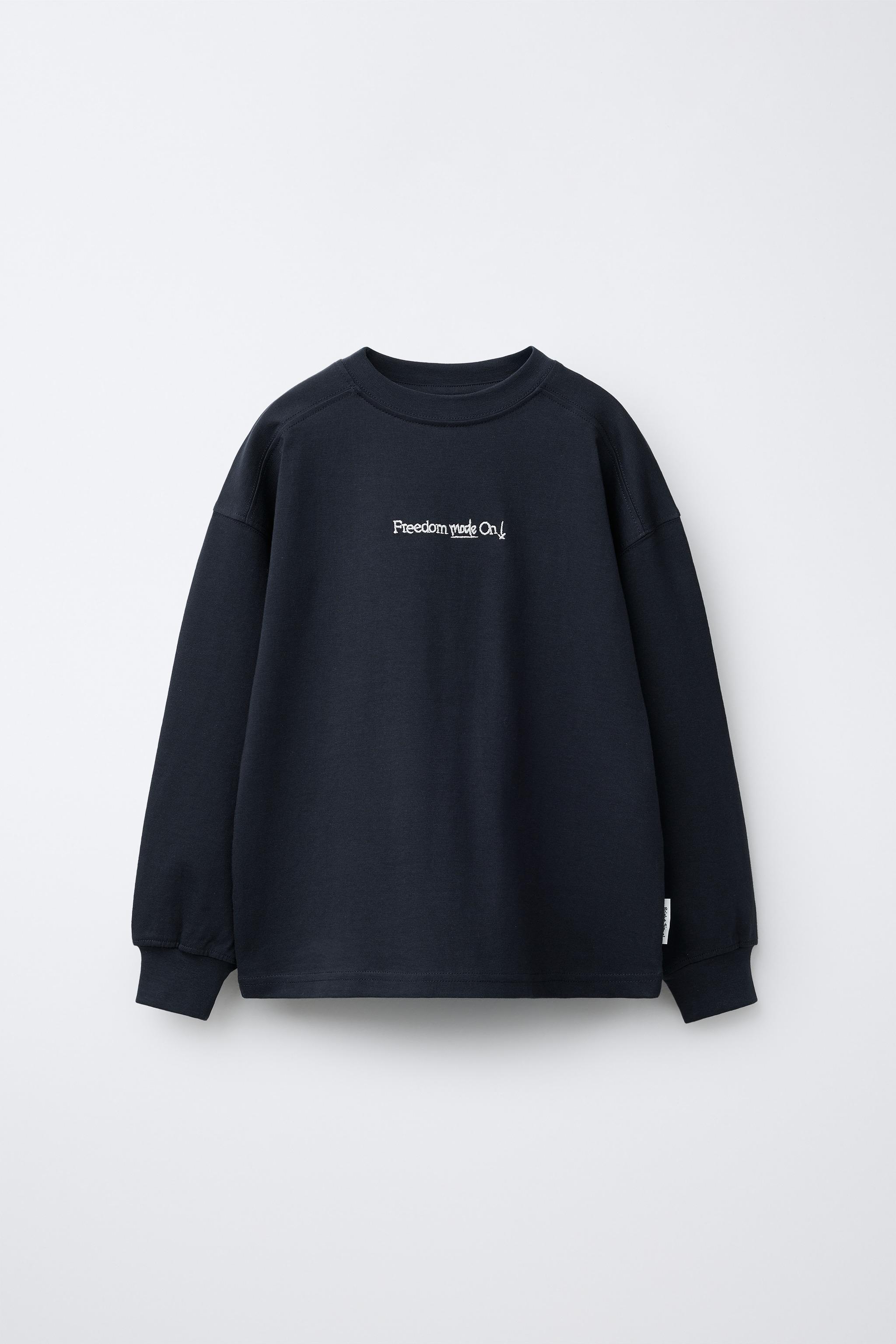 EMBROIDERED TEXT T-SHIRT